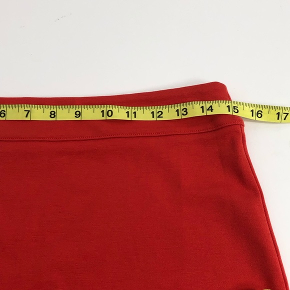Silence + Noise Orange Bodycon Pull On Skirt L - Picture 6 of 7